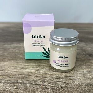 Latika lip scrub lavender & sugar exfoliating balm new